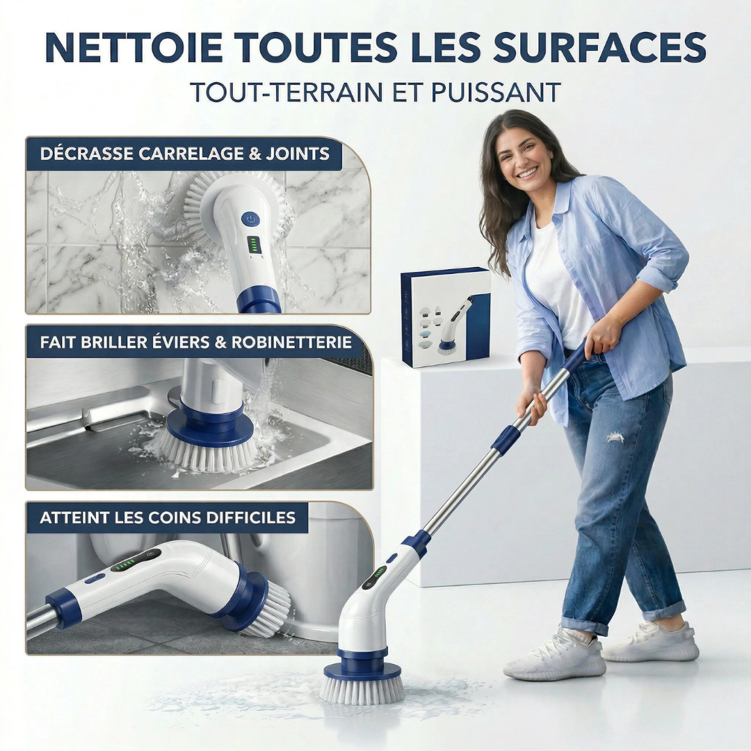 Dispositivo de limpieza rotativo eficaz y ergonómico para su hogar