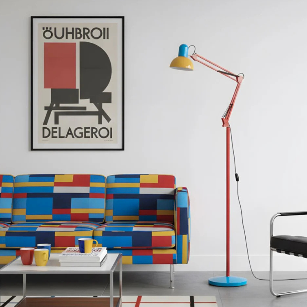 FlexoMemphis | Lámpara de Pie Moderna Ajustable y Vibrante para Sala de Estar