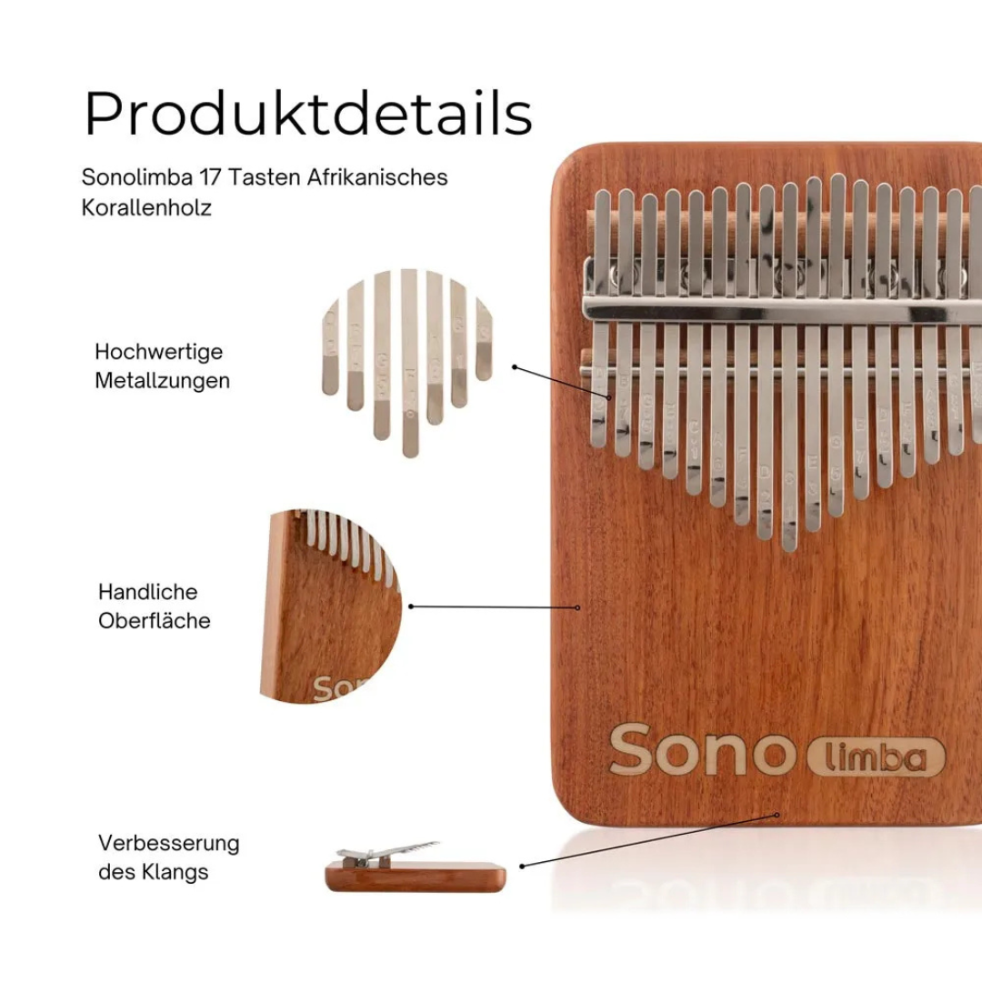 Kalimba de madera de coral africano
