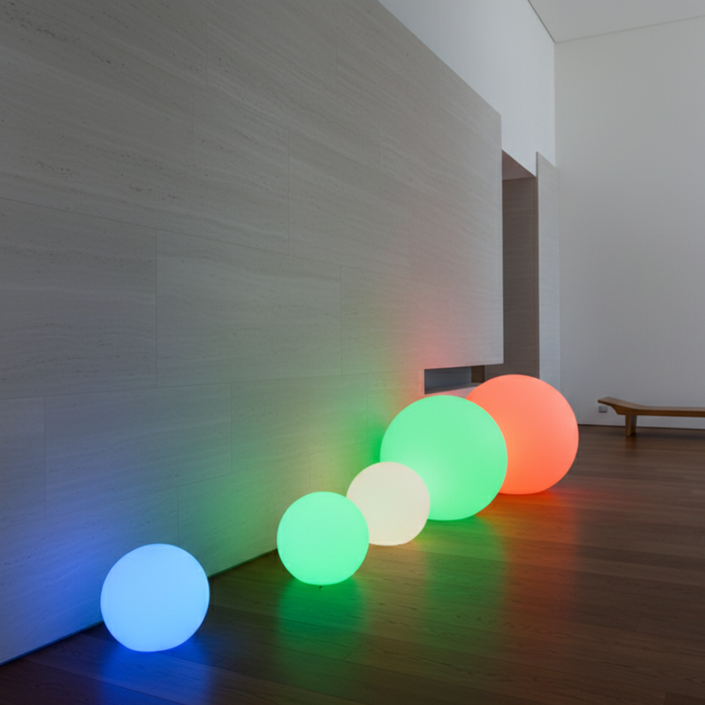 SphereGlow | Lámpara de bola moderna y ecológica con 16 opciones de color