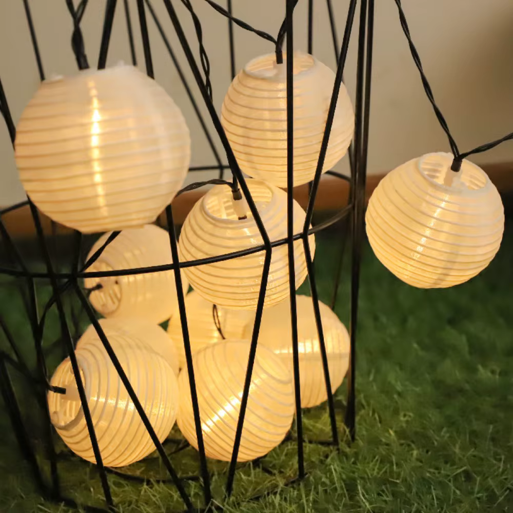 Luces de Cadena Solares | Luces de Patio Art Deco Impermeables para Decoración Exterior