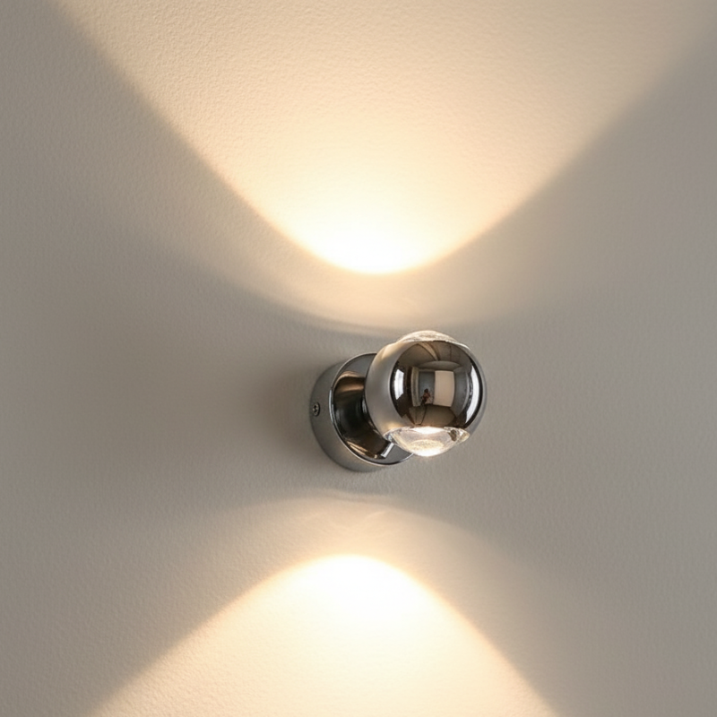 Luz de pared LED en forma de esfera, rotatable 180° | Diseño minimalista moderno