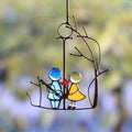 Atrapasol, colgante de ventana, arte en vidrio de colores