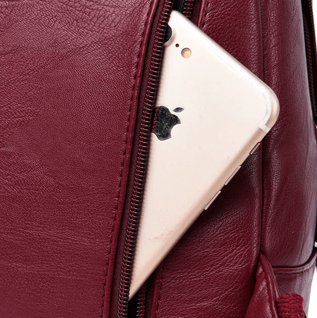 Mochila de piel para mujeres