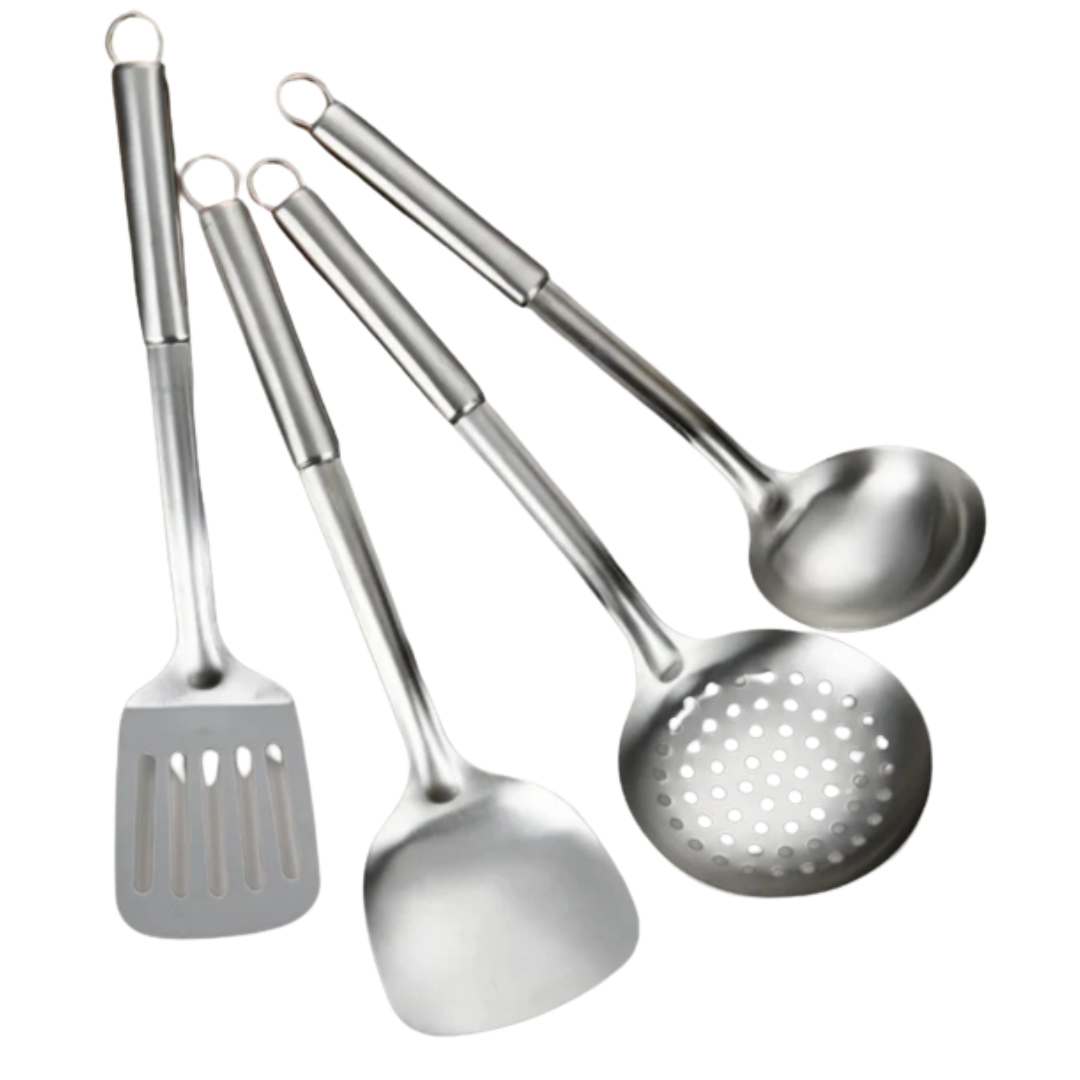 Juego de Sartenes de Titanio – Sartén, Utensilios de Cocina y Tabla de Cortar | Esenciales de Cocina Duraderos