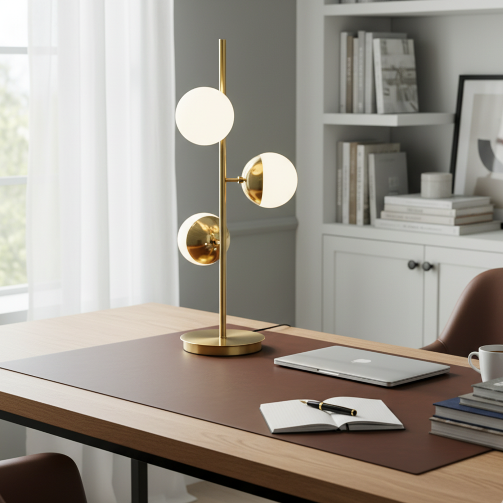 SylvaraTree | Lámpara de Mesa y de Suelo Moderna y Elegante en Dorado para Decoración de Salón