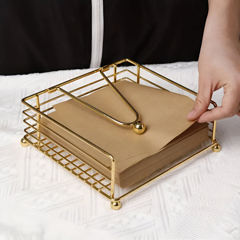 Soporte de Servilletas de Hierro Elegante