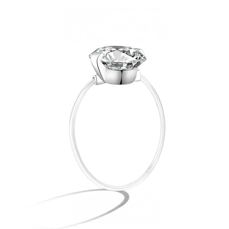 Kalsten | Anillo de Banda Invisible de Moissanita de 1-2 Quilates S925