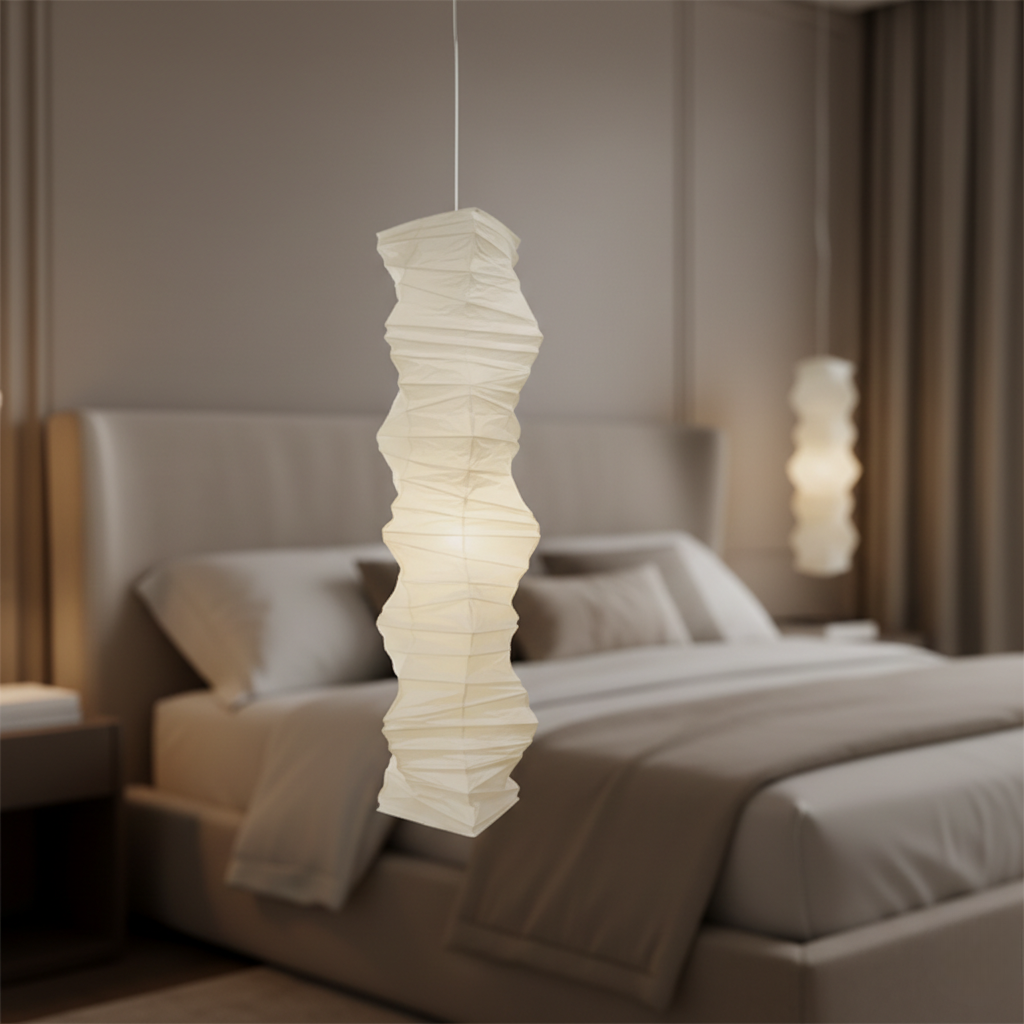 Lámpara Colgante Akari 33N - Diseño Vertical Elegante para Interiores Modernos