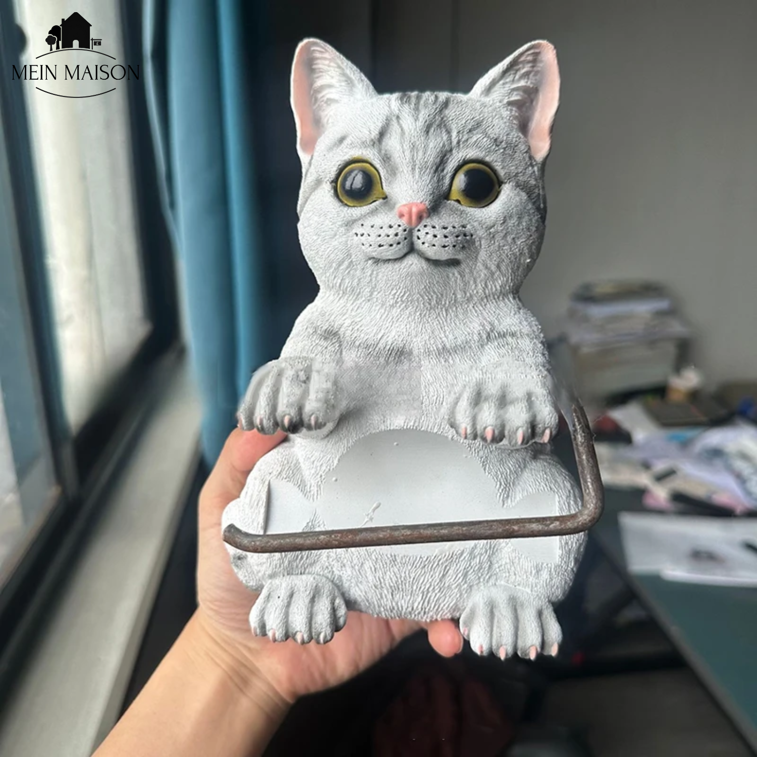 PurrRoll – ¡El encantador soporte de papel higiénico para gatos!