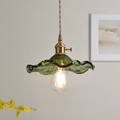 Lámpara colgante decorativa | Vidrio | Forma de flor