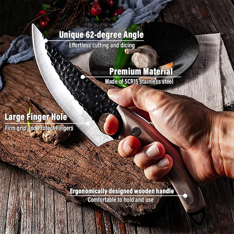 Huusk Cuchillo - Cuchillo de Cocina Japonés Hecho a Mano Premium Control