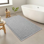 Alfombrilla de Baño Super Absorbente Waffle | Alfombra de Microfibra Antideslizante con Borlas