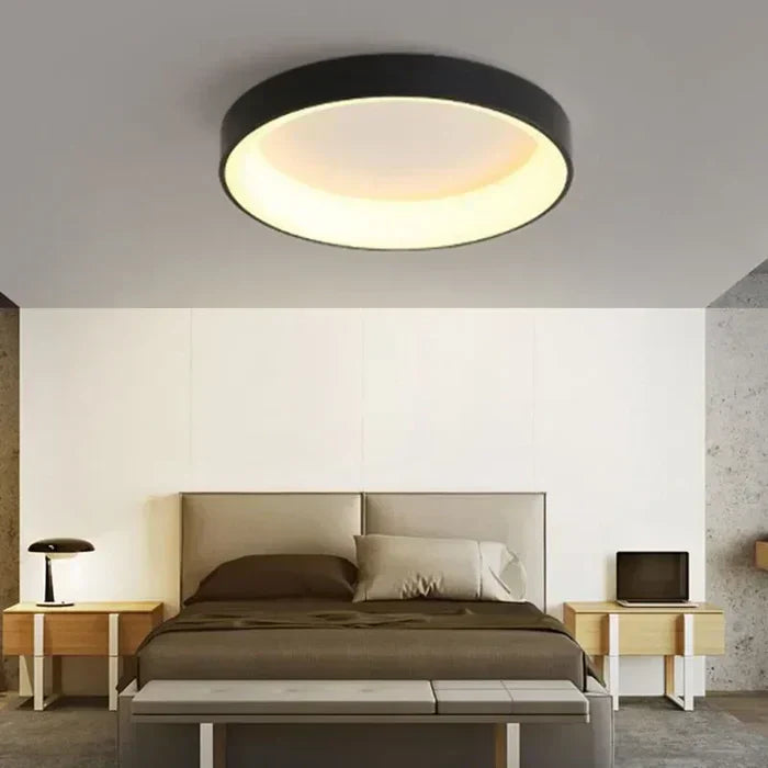 NordicGlow | Lámpara de techo LED redonda | Diseño escandinavo | Moderna y minimalista | Tecnología LED de bajo consumo | Adecuada para cualquier espacio | Luz cálida y acogedora | Instalación sencilla