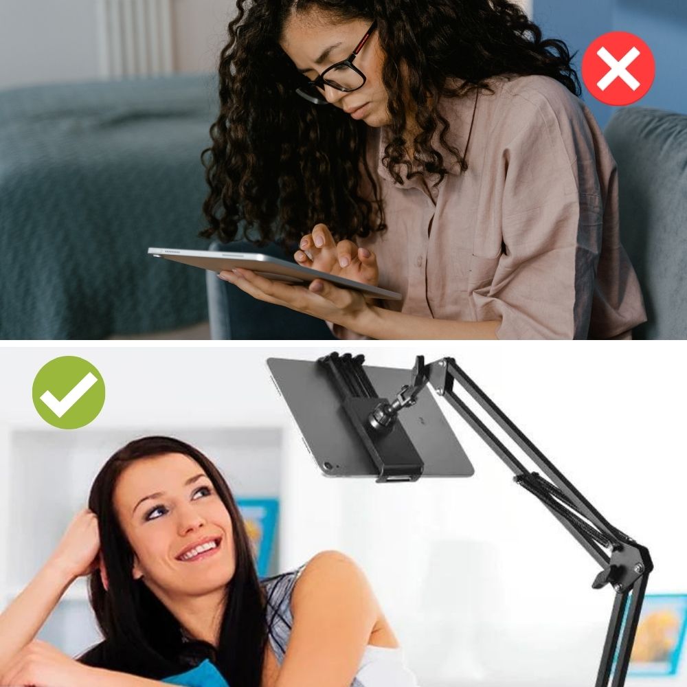 BowLift | Bettina – Soporte Ajustable para Tabletas para Cama, Escritorio y Sofá | Ergonómico y Ajuste Universal