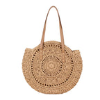 Isla - Bolsa de Hombro con Gran Capacidad y Diseño Redondeado a Ganchillo