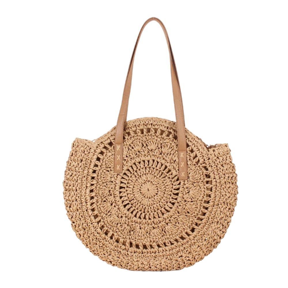 Isla - Bolsa de Hombro con Gran Capacidad y Diseño Redondeado a Ganchillo