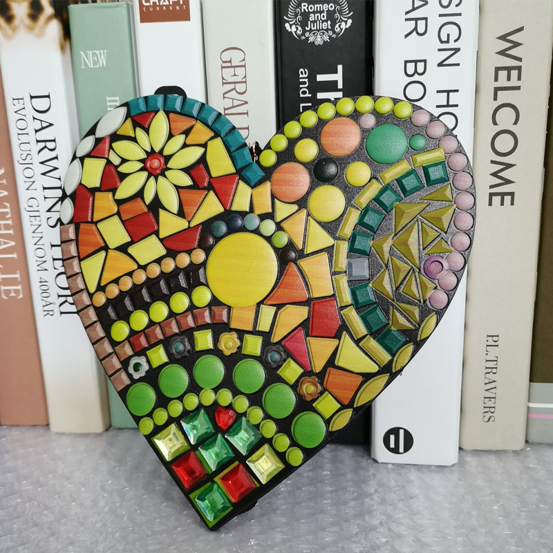 Gran Decoración de Corazón de Mosaico para Jardín