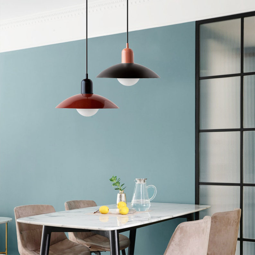Lámpara colgante Macaron | Pantalla de vidrio colorido en estilo moderno