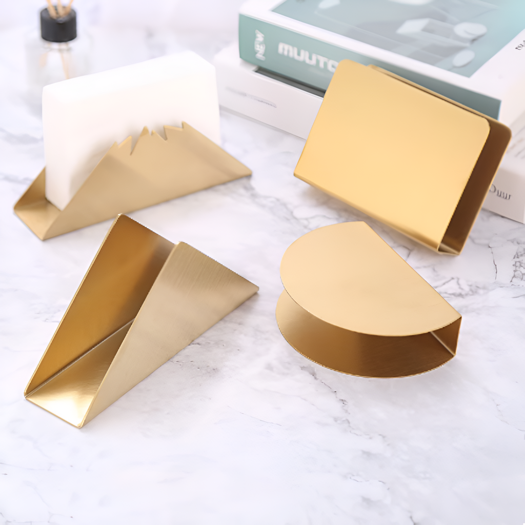 Soporte de Servilletas Metálico Dorado