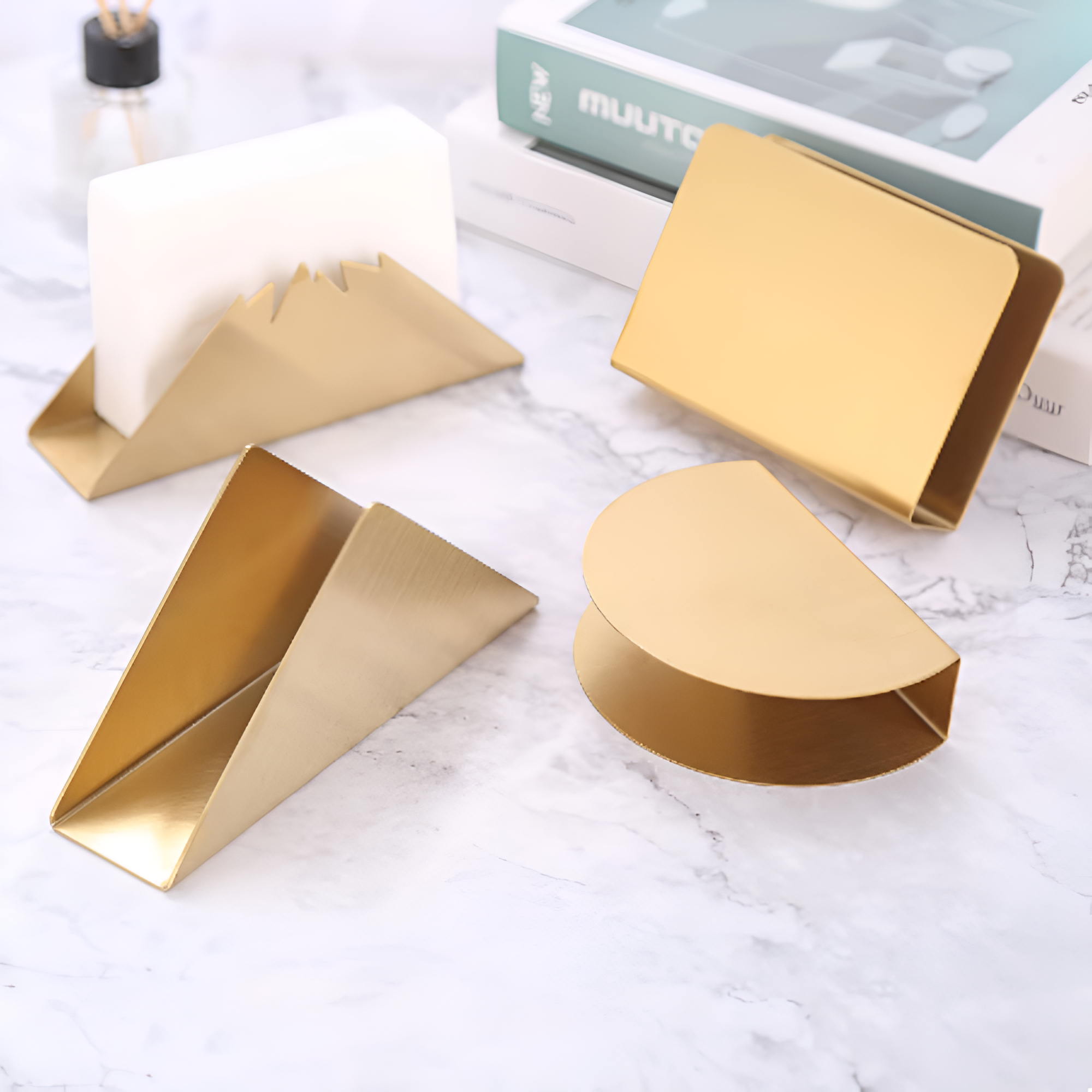 Soporte de Servilletas Metálico Dorado