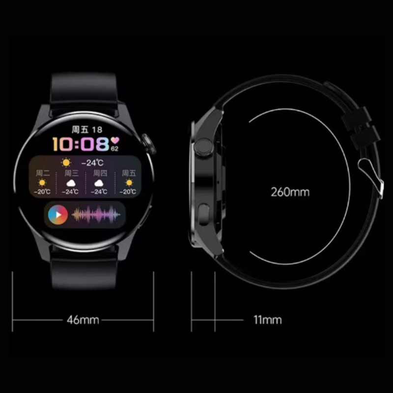 Reloj inteligente médico EKG | Certificado CFDA | Biosensor de alta precisión 512Hz | Monitoreo de SpO2 y frecuencia cardíaca | Análisis de respiración basado en IA | IP67 a prueba de agua