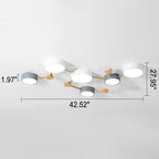 Lámpara de techo LED escandinava de madera y metal