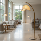 Takumi | Elegante Lámpara de Suelo de Bambú Natural para Decoración de Salón