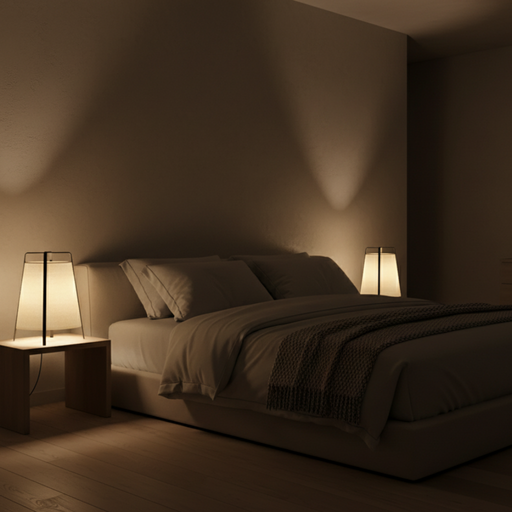 LumosShade | Lámpara de Pie y Mesa de Tela Moderna para una Ambiencia Elegante
