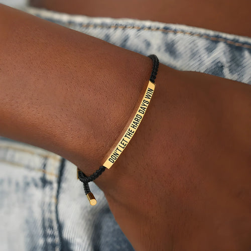 Pulsera de motivación de cuerda trenzada