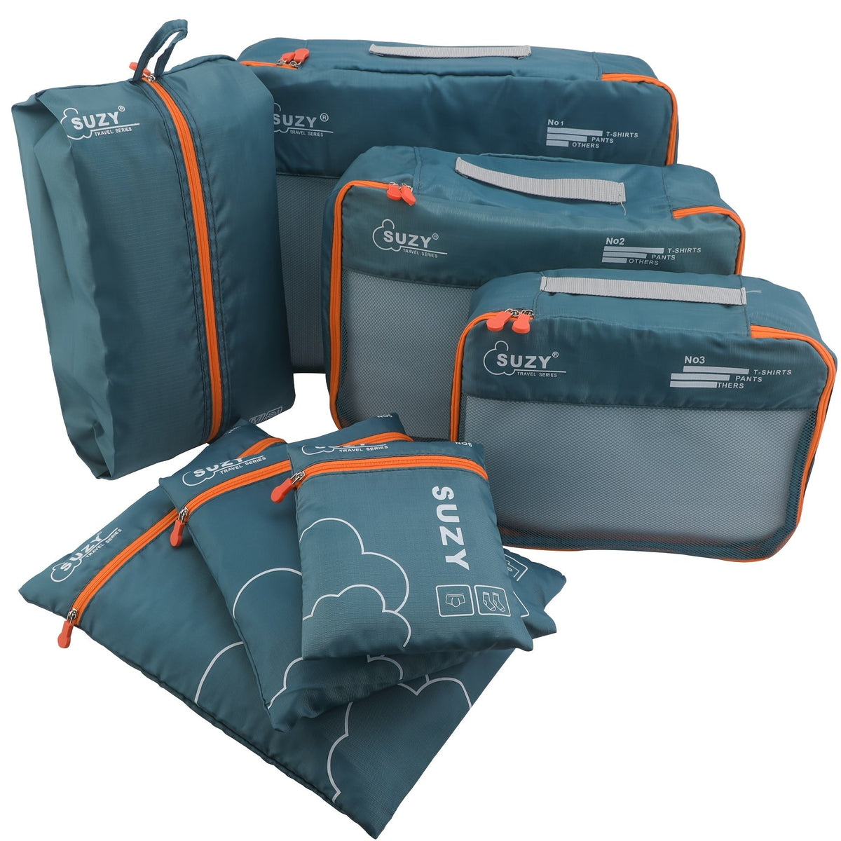 JOURNEASY - Juego de 7 bolsas organizadoras para maletas, portátil, para viajar