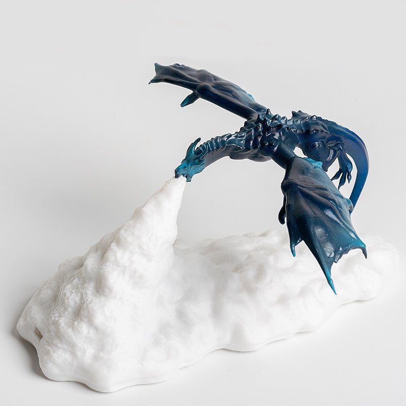 Lámpara Nocturna 3D con Dragón que Echa Fuego para Decoración