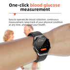 Lisslune | Control de Azúcar en Sangre con un Solo Clic | Glucosa en Sangre, Presión Arterial, ECG | Monitor de Frecuencia Cardíaca HRV, Reloj Inteligente de Salud