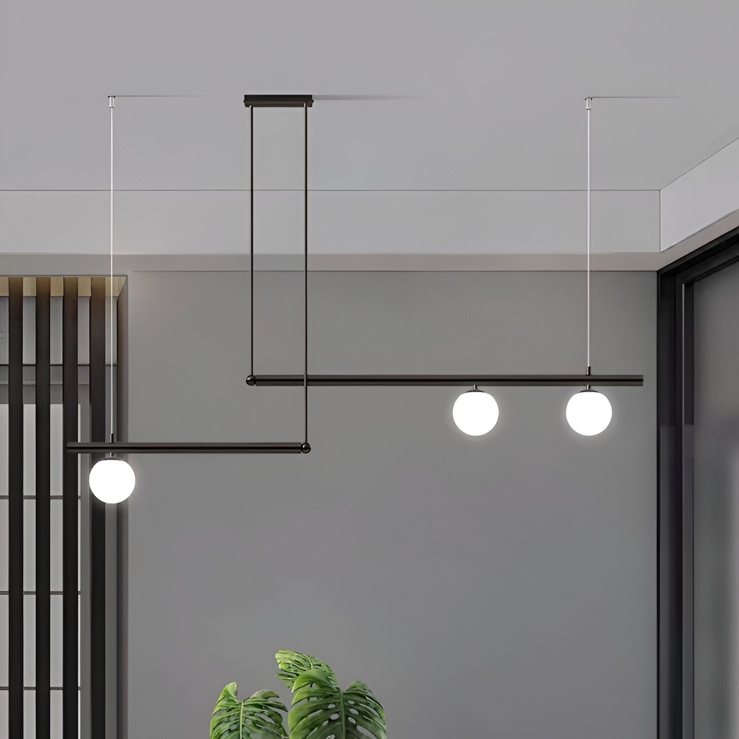 Lana | Lámpara colgante lineal nórdica para mesa de comedor