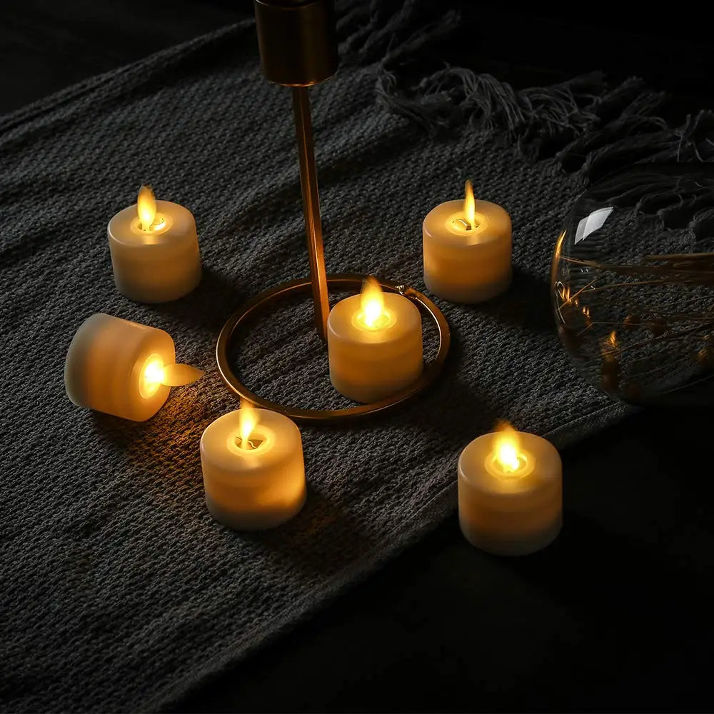 Lisslune | Vela LED GlowFlame – Vela Realista Sin Llama para Iluminación Atmosférica