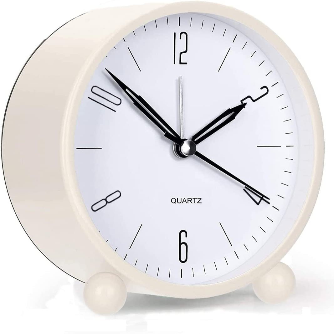 Reloj Despertador Analógico Silencioso con Iluminación