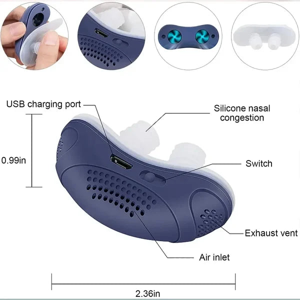 Schlaflos, sin máscara, Micro-CPAP Anti-Ronquidos