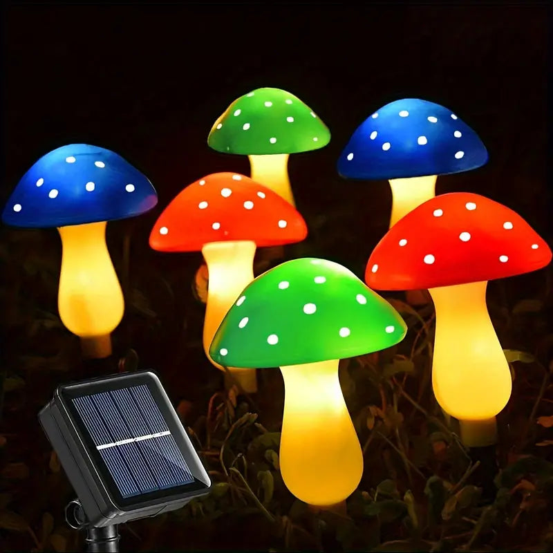LumiFungi - Encantadoras luces de hongos solares para un jardín mágico