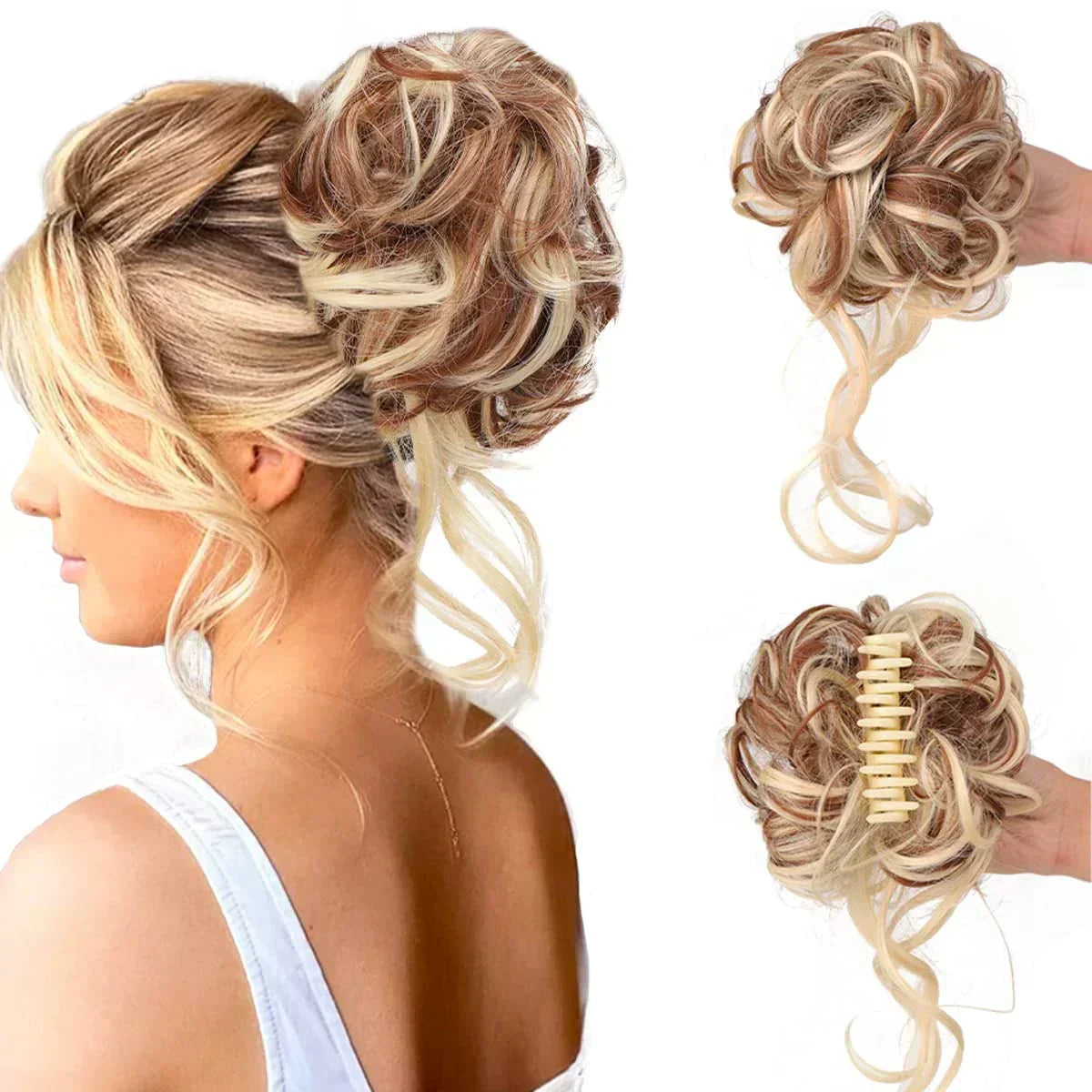CurlyBun: Clip para Recogido de Cabello Rizado al Instante