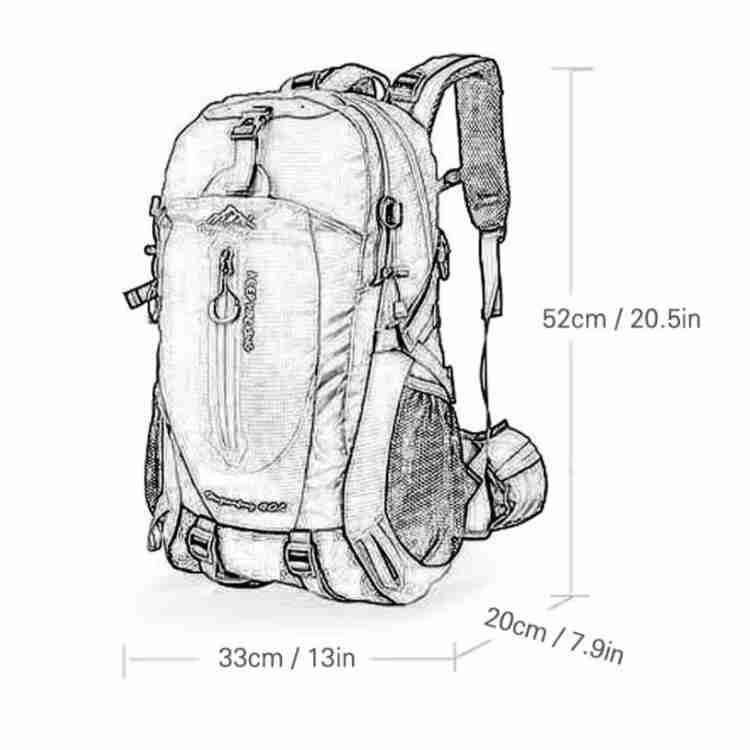 Mochila de Senderismo Impermeable Unisex de 40L para Aventuras al Aire Libre