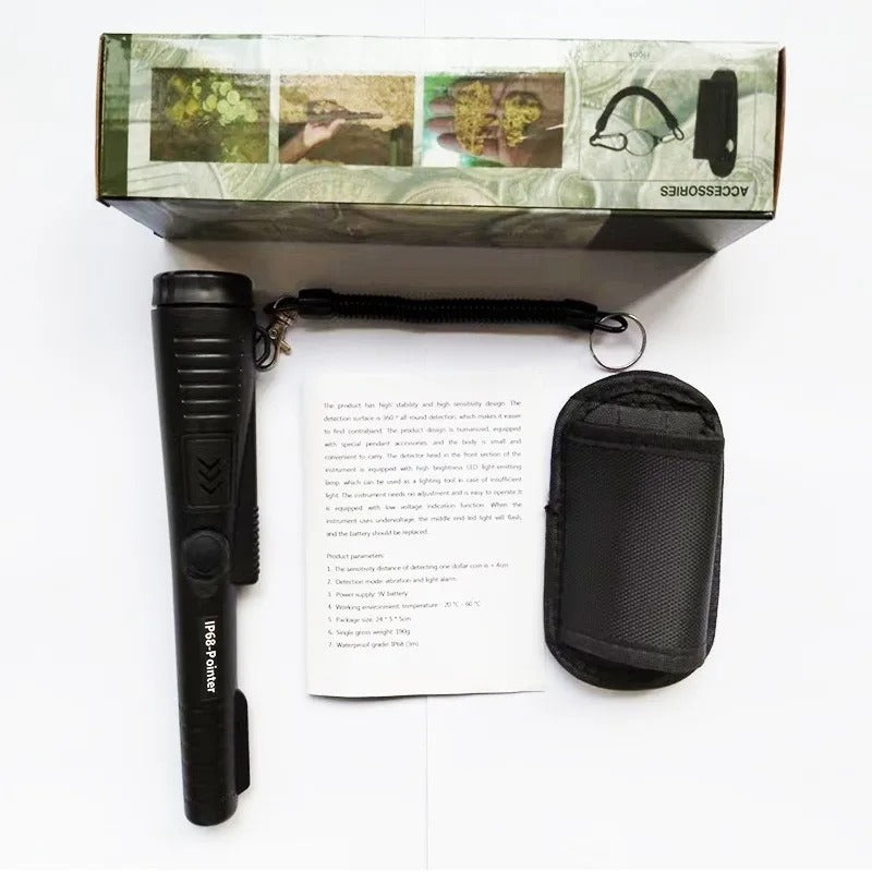 Detector de metales impermeable con detección de 360° de alta sensibilidad