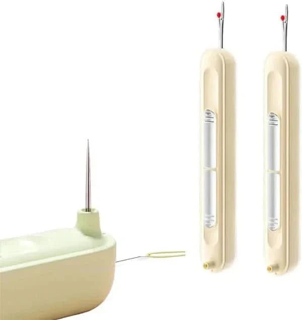 Herramienta de costura 2 en 1 – Práctico enhebrador de agujas y descosedor (x2)