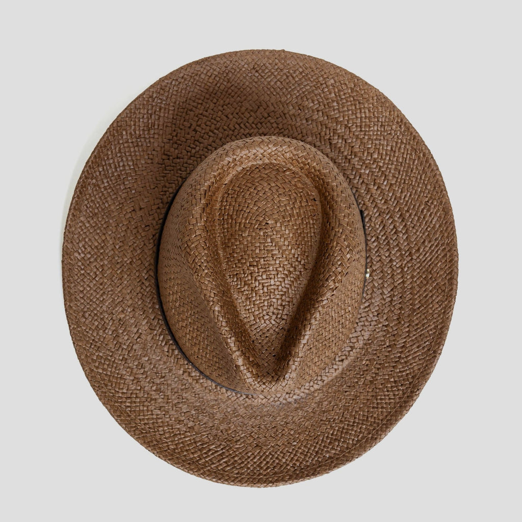 Sombrero Fedora de Paja Minimalista Moderno – Café | Bowlift