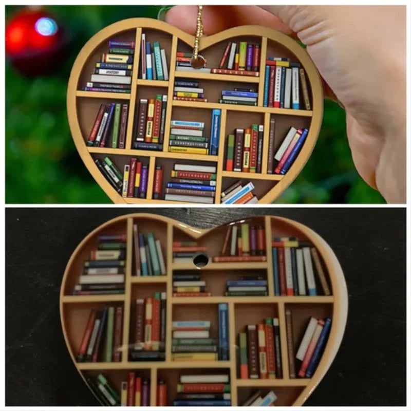 LiteraryHeart - Adorno de Corazón para Amantes de los Libros | 1+1 GRATIS