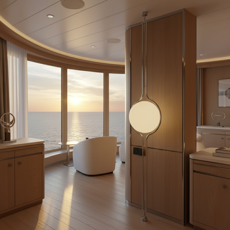 Orbis Linea | Elegante Lámpara de Pie Moderna de Cromo para Decoración de Sala
