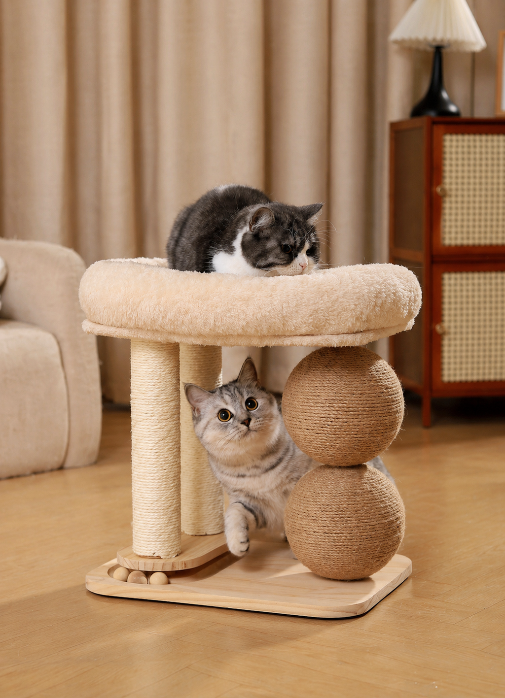 Juguete de Bola de Rasguño de Sisal Duradero para Gatos