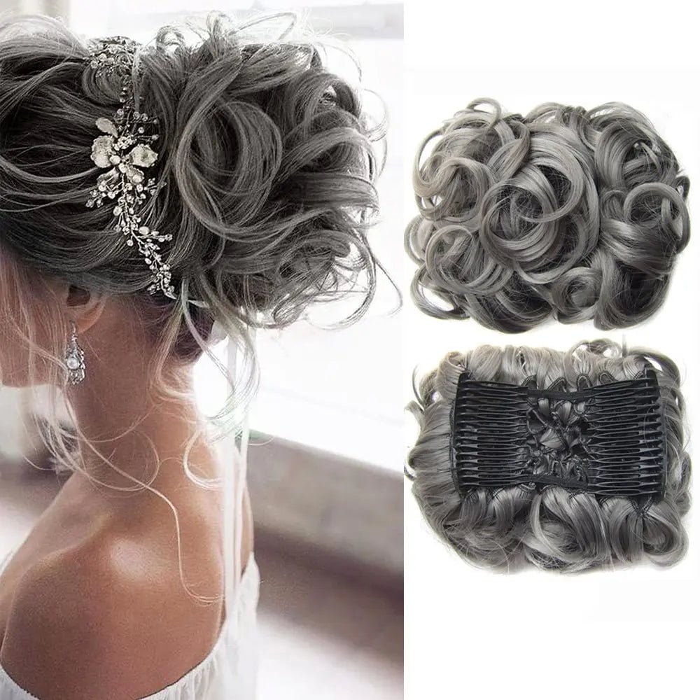 GlamBun™ – Moño desordenado con rizos | 1+1 GRATIS