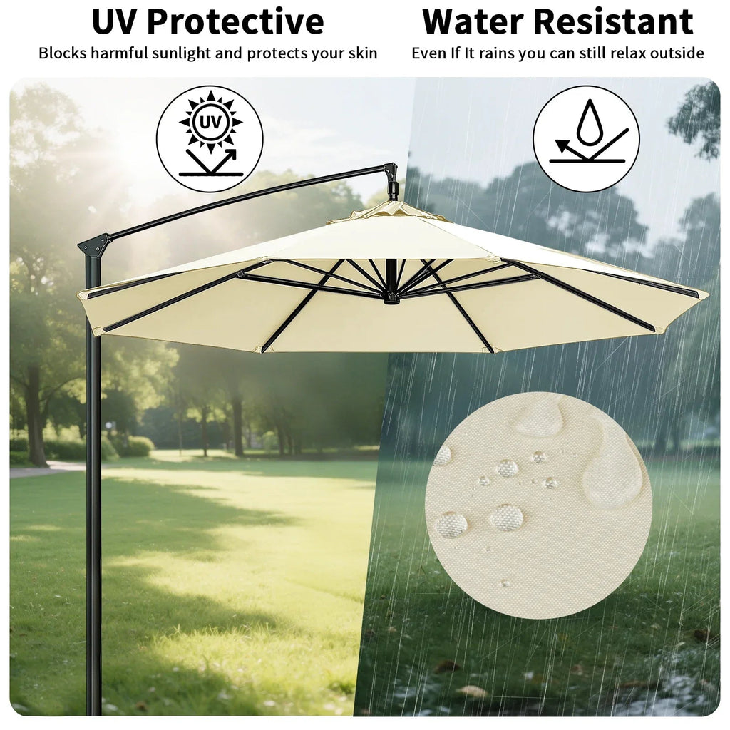 SunViva | Funda de protección solar impermeable de repuesto para sombrillas de 6/8 varillas | Exterior Jardín y Terraza