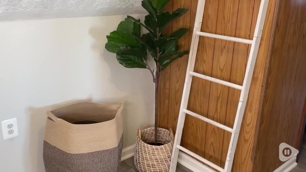 Cesta de Ropa de Mimbre Tejida Grande – Práctica y Elegante para Cualquier Espacio de Lavado