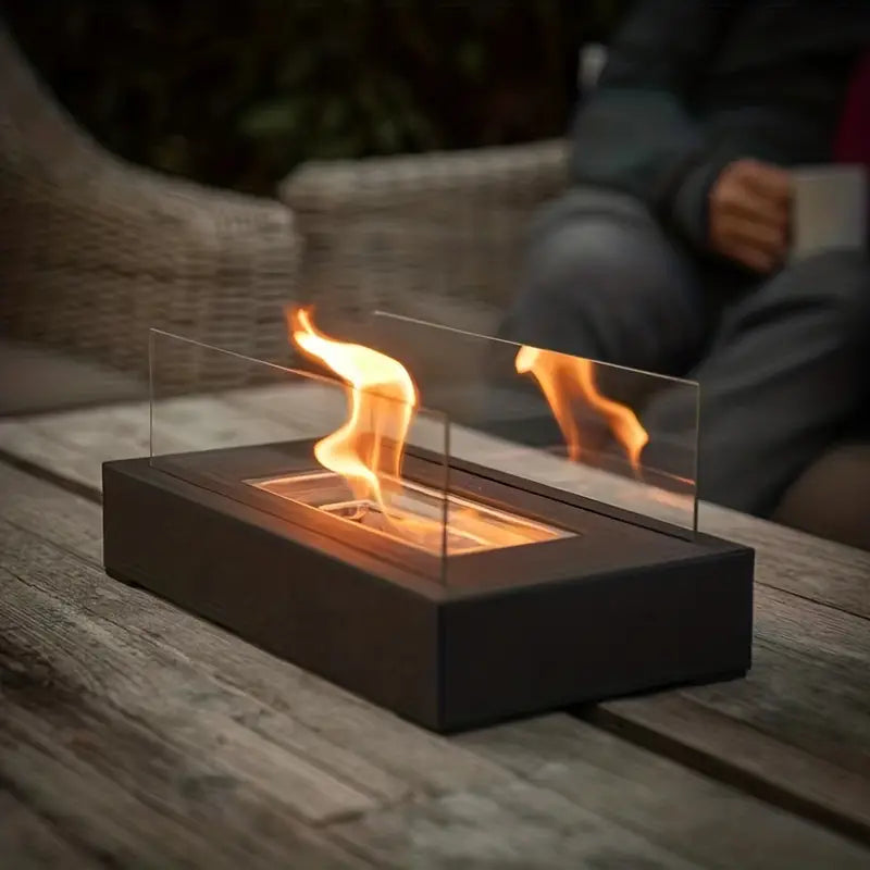 SereneFlame - Lujosa Chimenea de Ambiente para un Encantador Entorno Exterior